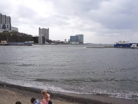 Storm in harbor 2 Vídeo Stock 75344059