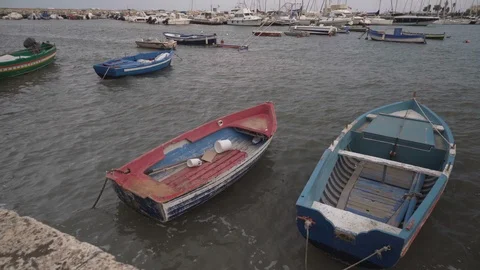 Storm on the harbor Stock Footage 96177125