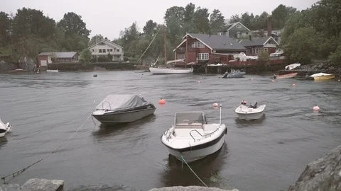 Storm on the harbor Stock Footage 102404247