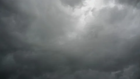 The storm is hitting the forest and heavy rain is falling in Thailand. Nakhon Stock Footage 154751502