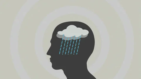 Storm in human head Stock Footage 36028706