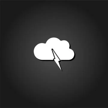 Storm icon flat Stock Illustration