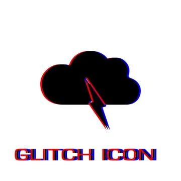 Storm icon flat Stock Illustration