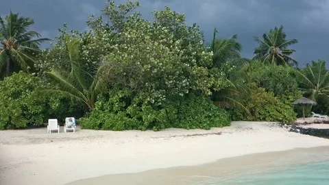 Storm on the island Stock Footage
