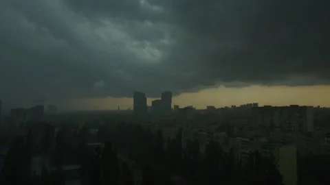 Storm in Kyiv Video stock 195674049