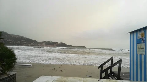 Storm in la spezia Stock Footage 98094322