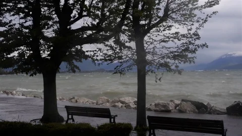 Storm on the Lake Garda 库存影片 107133477