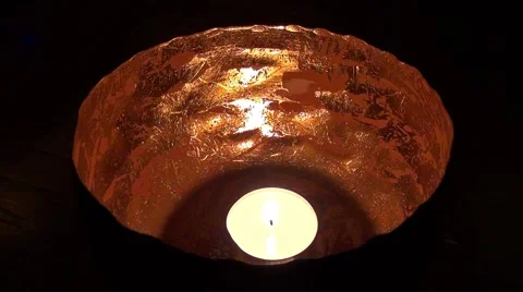 Storm lamp in dark environment Stock Footage 45759292