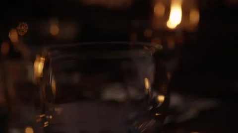 Storm Lantern Being Placed on Beautifulyl Laid Table Stock Footage 55657600