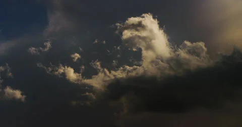 Storm-light churns developing storms clouds. Video stock 317061671