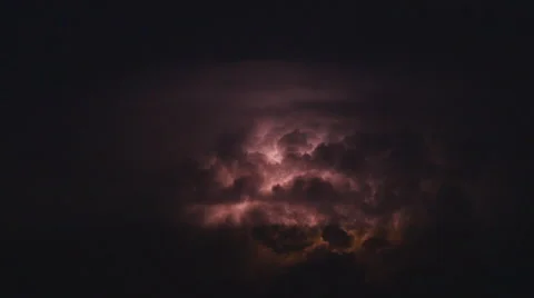 Storm light at clouds Stock Footage 51814041
