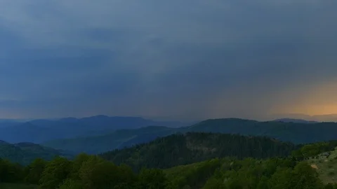 Storm lighting in the hills Stock Footage 104601939