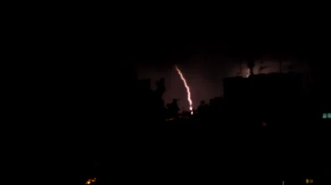 Storm lighting by night. 3 Stock Footage 34749945