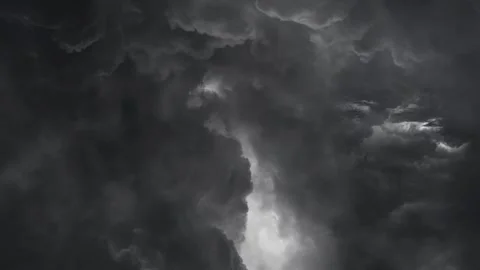 Storm Lightning in dark clouds video bac... | Stock Video | Pond5