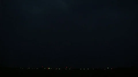 Storm - Lightning - Night - Windmill Stock Footage 80304075