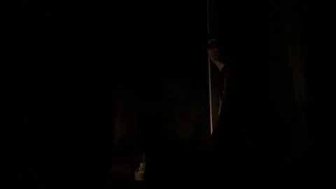 Storm with lightning. Strong lightning outside the window. Thunder and lightning Stock Footage 276507027