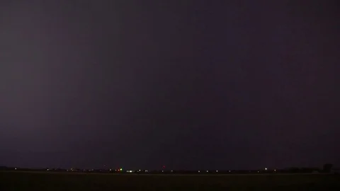 Storm - Lightning on windmills field - Night - Slow motion 25% Stock Footage 80180652
