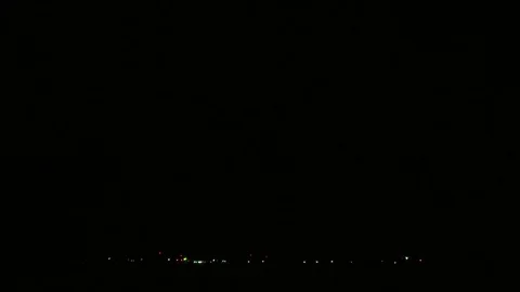 Storm - Lightning on windmills field - Night - Slow motion 25% Stock Footage 80180653