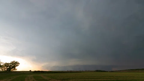 Storm Lurks in the Distance Stock Footage 272731373