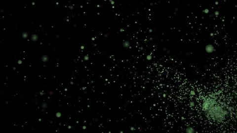 Storm of many colored dots. Design. Swarming stream of colored dots on black イラスト素材