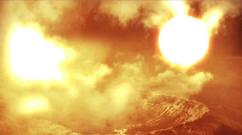 Storm on Mars on the Surface  Stock Footage 25936173