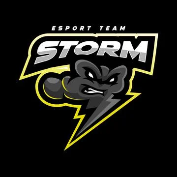 Storm mascot logo Stock Illustration