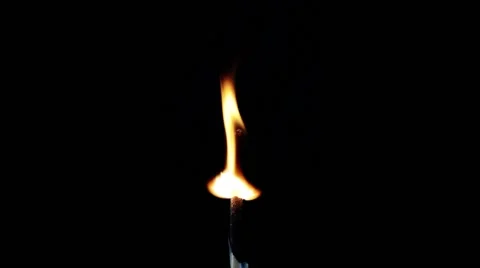 Storm matchstick burning (60 fps) Stock Footage 49926705