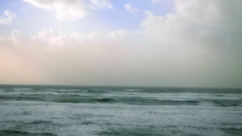 Storm in the Mediterranean Sea Stock Footage 147787938