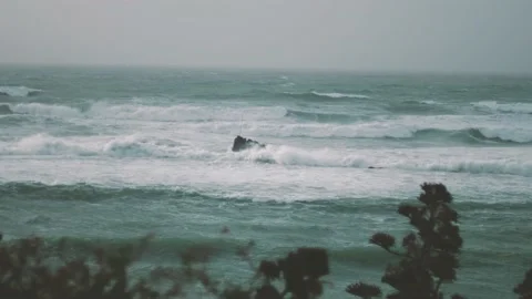 Storm in the Mediterranean Sea Stock Footage 147842680