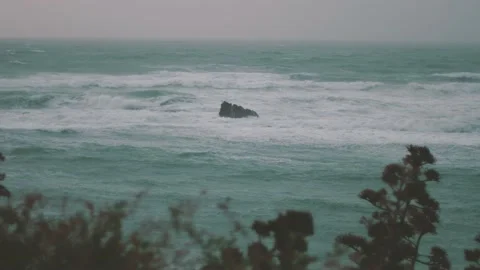 Storm in the Mediterranean Sea Stock Footage 147843375