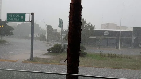 Storm in mexico Stock Footage 111707773