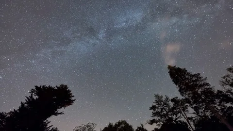 From storm to milky way Stock Footage 79357958