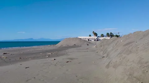 Storm mounds on the beaches Stock Footage 254021521