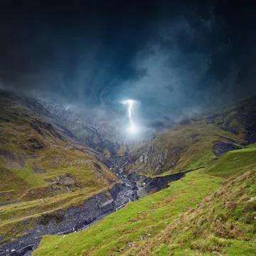 Storm in mountains Фото