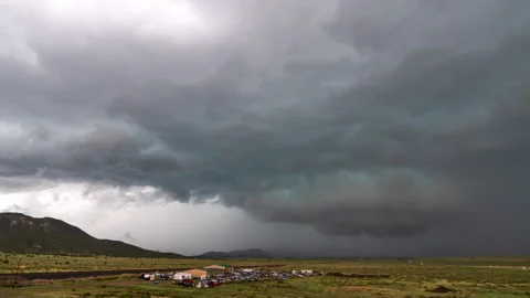 Storm moves through the mountains Stock Footage 272741969