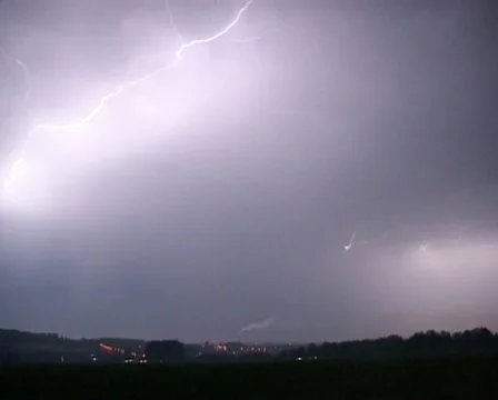 Storm - Multicell - Lightning - Flashe - Night - SD - 003 Stock Footage 10933201