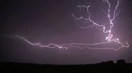 Storm - Multicell - Lightning - Night - Slow Motion  Stock Footage