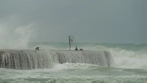 Storm Ocean 001 Stock Footage 340844678