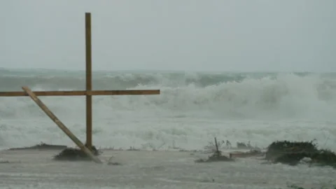Storm Ocean 003 Stock Footage 340844637