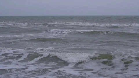 Storm on the ocean coast Stock Footage 84576652
