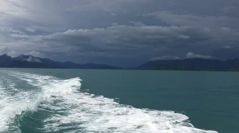 Before the storm in the ocean Stock Footage 65712622