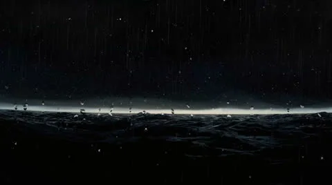 Storm in the ocean at night Stock Footage 23945649