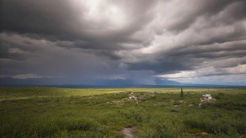 Storm over the Alaska Range Stock Footage 71667506