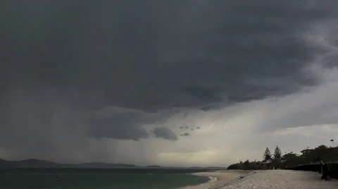 Storm over Beach Time Lapse Stock Footage 40734957