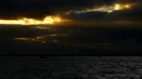 Storm over black sea time lapse, 4K Stock Footage 48382176