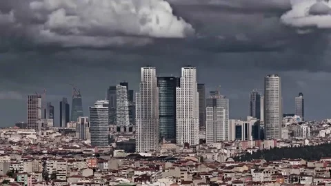 Storm Over the City Video stock 141386515