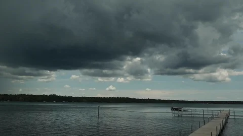 Storm Over Dock Video stock 110719109
