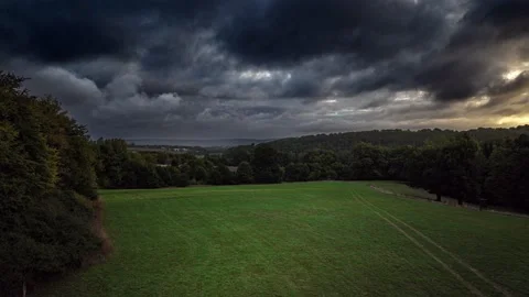Storm over Field Stock Footage 231920338