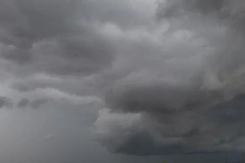 Storm over the field in summer Stock-Fotos