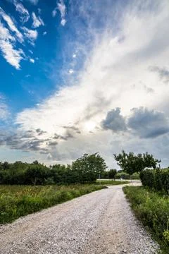Storm over the fields Stock Photos